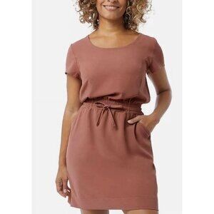 32 Degrees Casual Twill Keyhole Back Cinched Waist Dress w/ pockets – Small